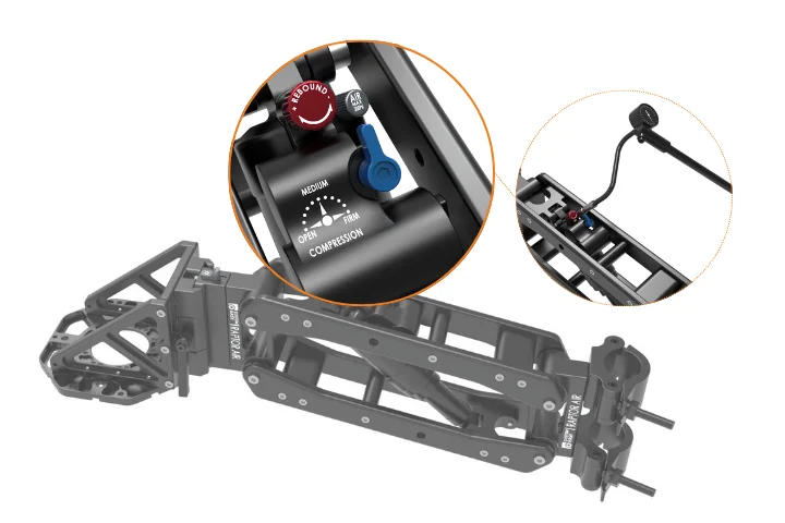 air suspension system on Raptor Air shock arm
