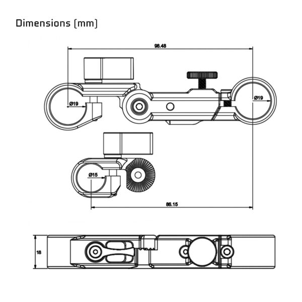 Light Widow FIZLock articulating motor mount arm for lens motors
