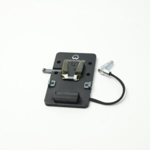 V-Mount Battery Plate for DJI Ronin 4D front aluminum housing with 6-pin DC-IN.
