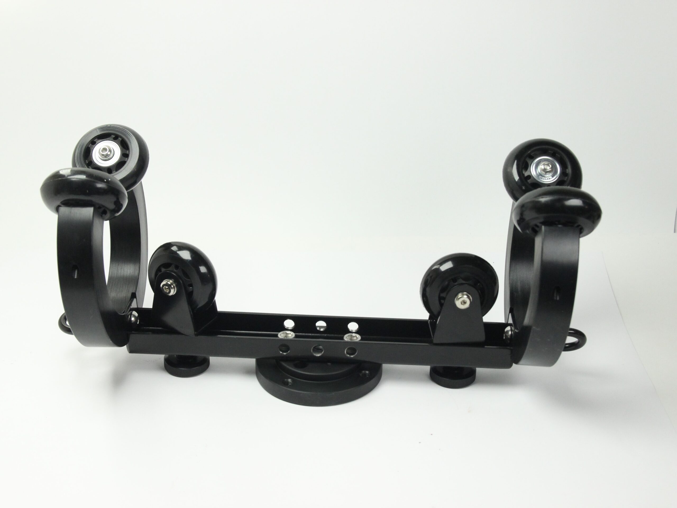Mounted on pipe for overhead camera shot