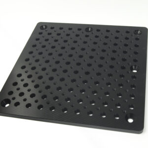 flat aluminum rigging cheese plate with multiple threaded holes