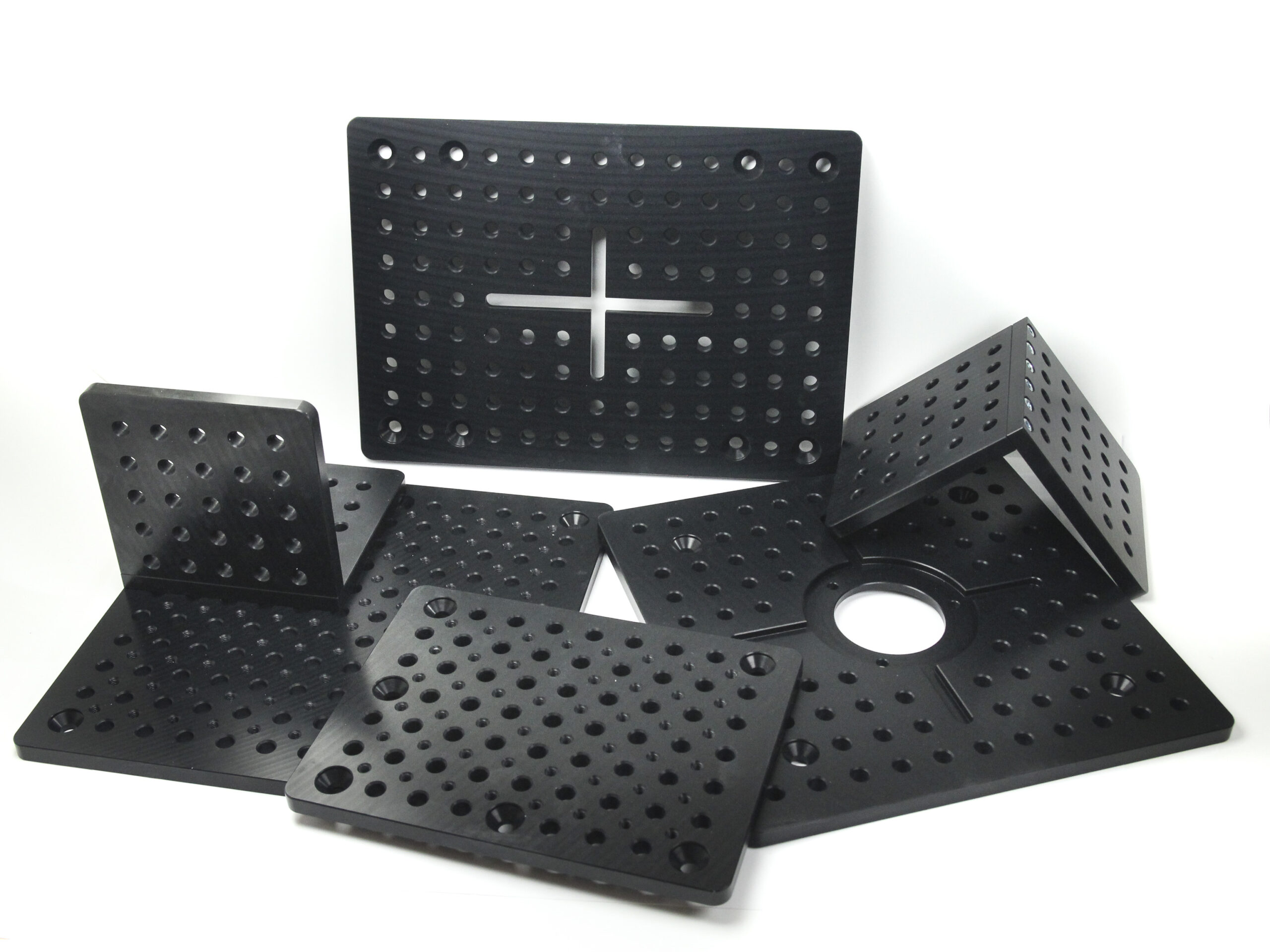 various rigging cheese plates in different shapes and sizes for camera mounting